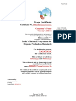 Format For Scope Certificate Under NPOP For Livestock