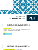 Pendahuluan Persamaan Diferensial Matdas