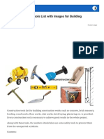 40+ Construction Tools List With Images For Building Construction
