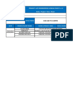 Project Lap Engineering Consultancy L.L.C Daily Project Time Sheet