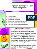 T.8 El Finançament de L'empresa I. Les Fonts de Finançament