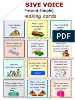 PASSIVE VOICE (Present Simple) - Speaking Cards