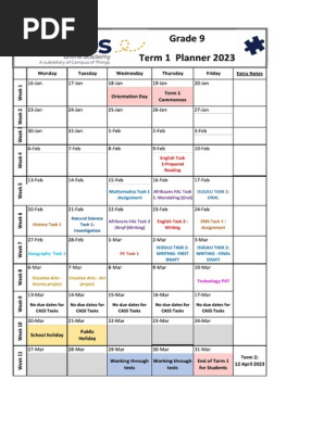 Term 1 planner 2023