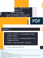 Projects - Pacb 214 (PACE 4) : NEW Curriculum Create Workplace Policies and Procedure For Sustainability