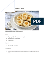 Resep Thumbprint Cookies 3 Bahan