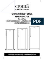 Direct Cool 165L 185L 215L Refrigerator CRLR165DCC008901 CRLR185DCC008902 CRLR215DCD008903 User Manual Lus4xu