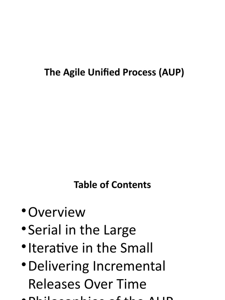 Overview of Agile Unified Process | PDF | Agile Software Development ...