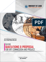 Raising Quotations and Proposal For Art Commission and Project