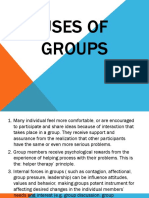 Uses of Groups