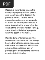 Muslim Law of Inheritance Part 1