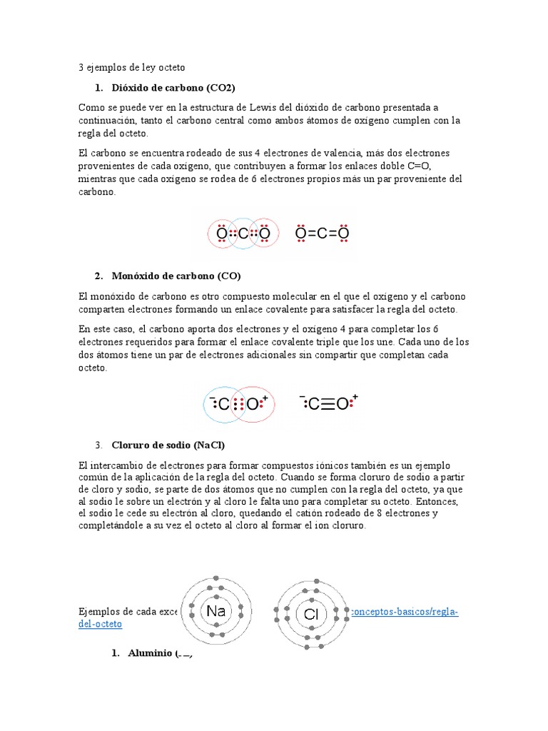 Ejemplos de la Ley del Octeto | PDF