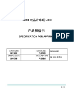 Specification For Approval: Customer Model No CVG3030UWC Sample Date Description 1W 3030 自然白