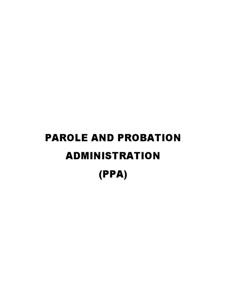 Parole and probation administration manuscript pdf probation parole