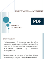 Onstruction Management: Ar. Nisha R.C