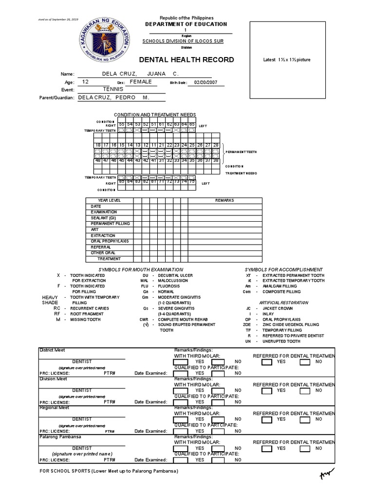 dental-health-record-dela-cruz-juana-c-12-female-tennis-dela-cruz
