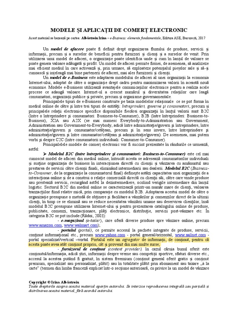 MODELE SI APLICATII DE COMERT ELECTRONIC-unlocked | PDF