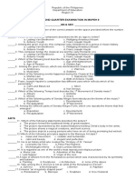 MAPEH 9 Second Quarter Examination