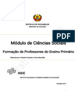 Módulo de Ciências Sociais para formação de professores do ensino primário