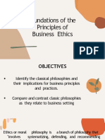 Foundations of The Principles of Business Ethics