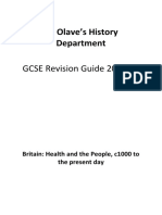 GCSE Revision Guide on Britain's Health and People from 1000 to Present