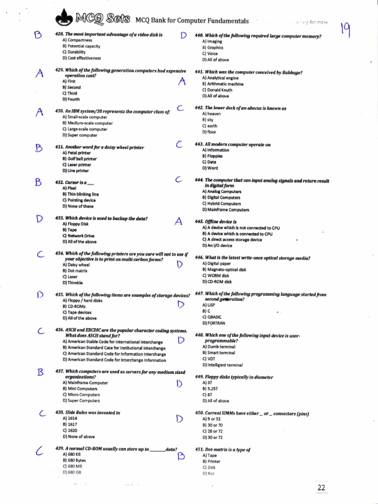 IMG 0094 MCQ Bank For Computer Fundamentals MRC 19 PDF Floppy