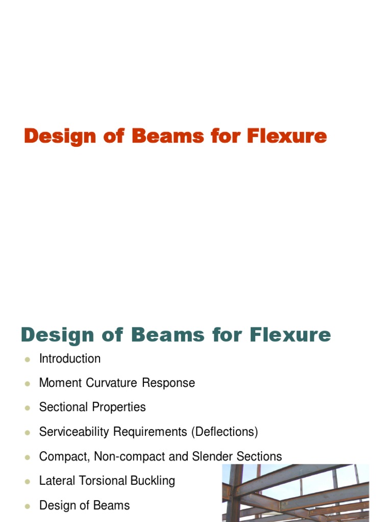 Design of Beams For Flexure | Download Free PDF | Buckling | Bending