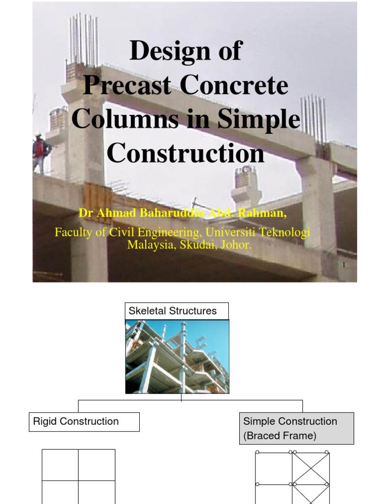 Precast Concrete Column Design Guide | PDF | Beam (Structure) | Buckling