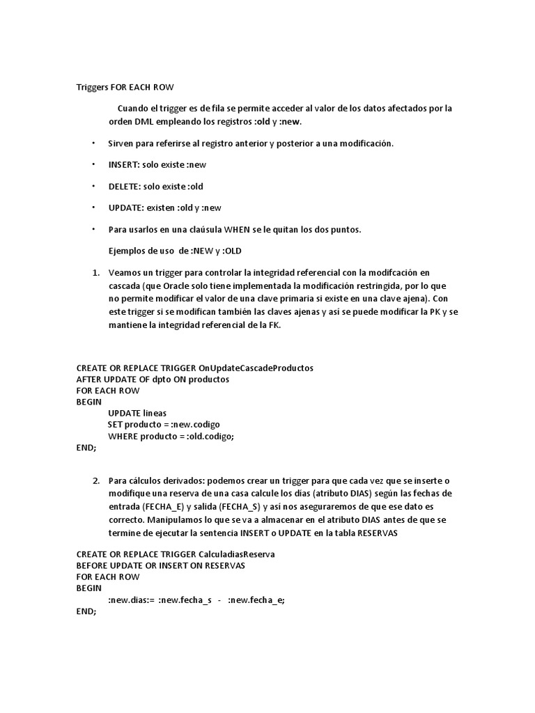 Ejemplos triggers for each row pdf