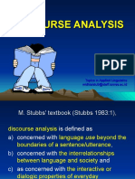 DA Analysis of Discourse
