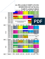 Jadwal Pelajaran SMPN 4 Pangkalan Kerinci Semester Genap Ramadhan TAHUN AJARAN 2022/2023