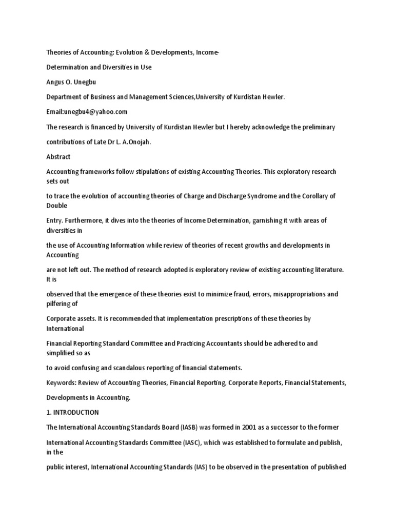 Theories Of Accounting4 Pdf Accounting Theory