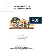 Penuntun Praktikum Kimia Anorganik Dasar: Disusun Oleh: M. Mahfudz Fauzi S., S.PD., M.Sc. Siti Rodiah, S.PD., M.Si