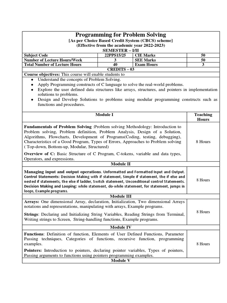 Programming For Problem Solving1' | PDF | Pointer (Computer Programming ...