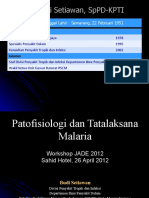 Dr. Budi - Patofisiologi Dan Manajemen Malaria WS JADE 2012 DR Budi Final