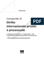 Diritto Internazionale Privato e Processuale: Compendio Di