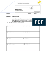 Evaluación Sumativa Ecuaciónes Lineales 1° Medio A