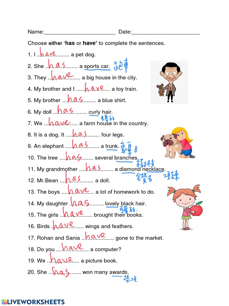 Has Have | PDF