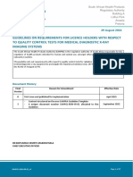 SAHPGL RDN XR 01 v1 Guideline For QC in Medical Diagnostic X Ray Imaging Systems