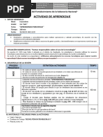 ACTIVIDAD DE APRENDIZAJE 1 - 1ro A 31-10 Al 04 de Noviembre