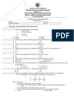 G10 Mathematics Second Periodical Exam