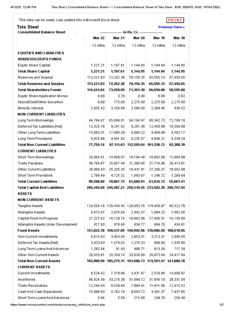 Consolidated Balance Sheet PDF Balance Sheet Equity (Finance)