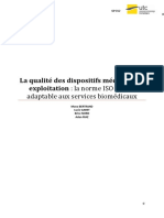 La Qualité Des Dispositifs Médicaux en Exploitation: La Norme ISO 13485