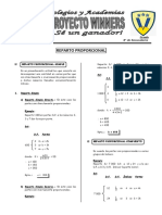 Reparto Proporcional: Curso Grado Aritmética 4° de Secundaria