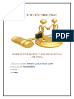 Instituto Técnico Esae: Legislacion Laboral Y Seguridad Social Aplicada