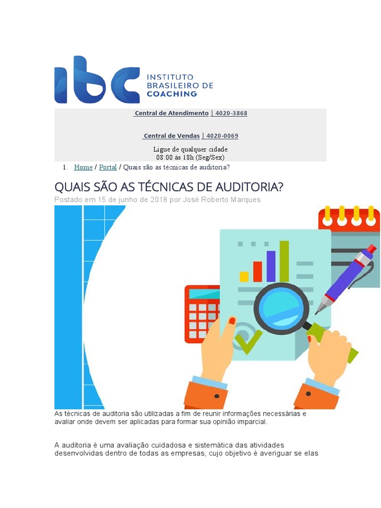 Tecnicas Da Auditoria Pdf Contabilidade Gestão De Recursos Humanos