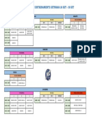 Horaris Entrenament 26 Set - 30 Set