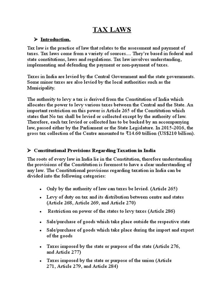 TAX LAWS Assignment Unit3 PDF Taxes Tax Exemption