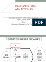 Pengembangan Isu Dan Pembiayaan Advokasi