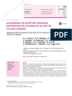 Actualisation Du Profil Des Infections Bactériennes Du Nouveau-Né Au CHU de Cocody À Abidjan