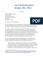 Congressional Letter To DOJ On Julian Assange Indictment Final